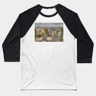 Champs-Élysées from the Arc De Triomphe Baseball T-Shirt